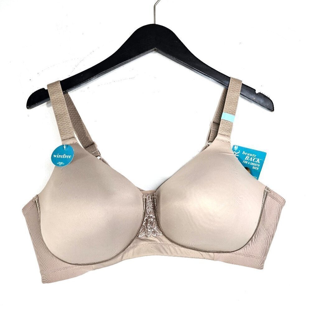 Vanity Fair Women's Full Figure Beauty Back Smoother Wireless Bra 71380 Size 44C